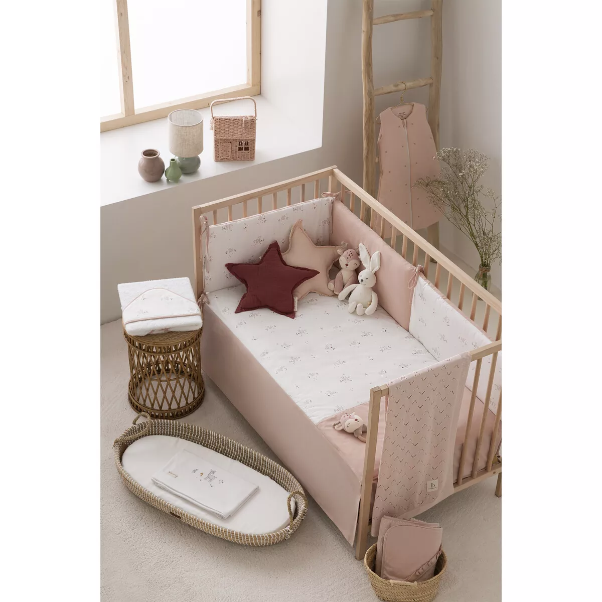 Edredón y Protector de Cuna Deer Bimbi Chic